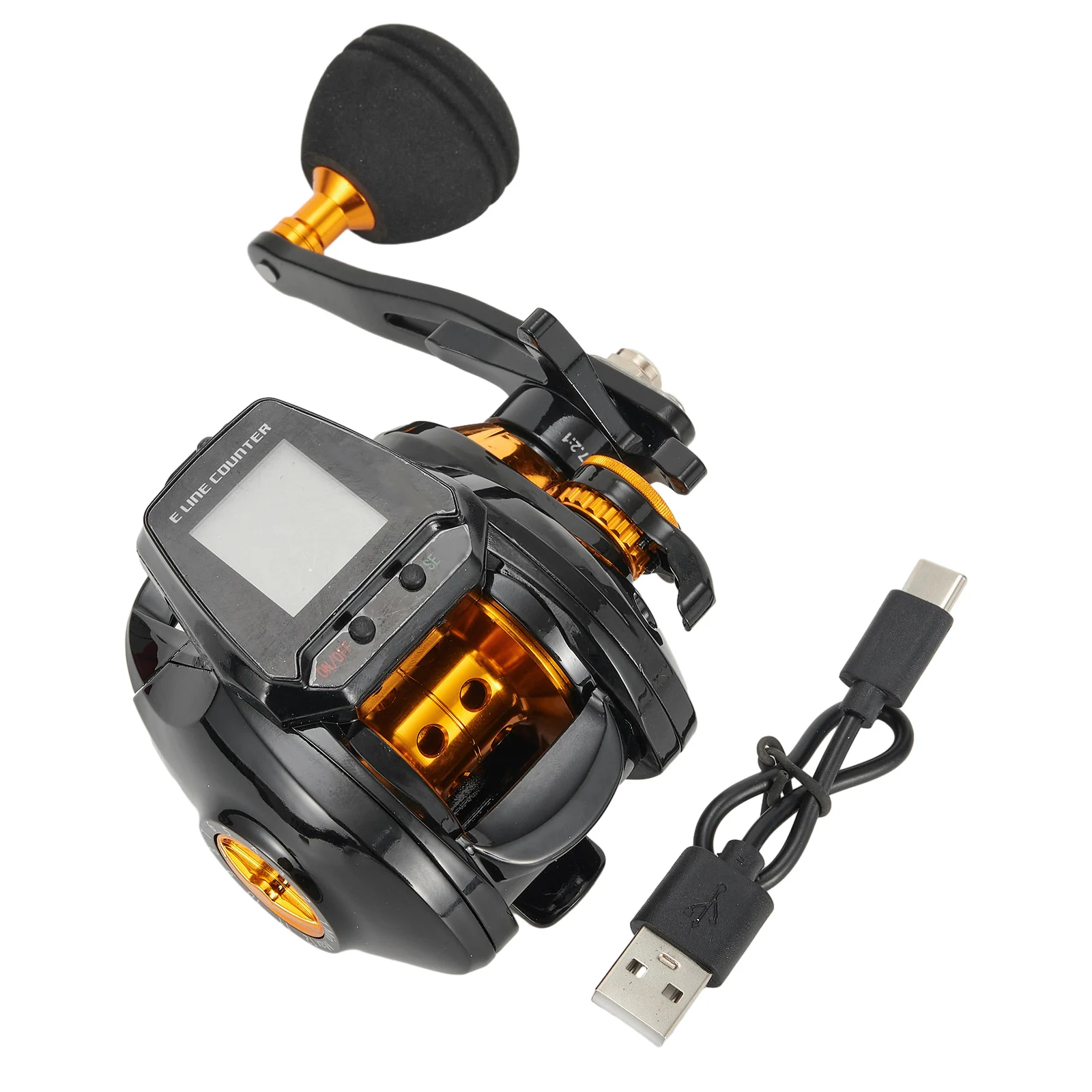 

6.3:1 Digital Fishing Baitcasting Reel With Accurate Line Counter Large Display Bite Alarm Left Hand Counting Fish Reels Tackle