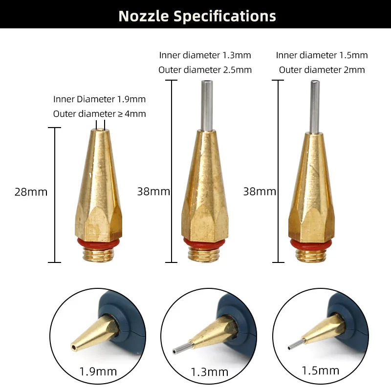 Small Aperture Hot Melt Glue Gun 40W 1.3mm/1.5mm Nozzle Hot Melt Gun 7mm Glue Sticks DIY Home Craft Repair Tool Mini Glue Gun 3