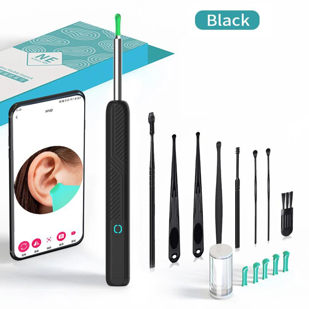 Ear Wax Removal Tool Kit Portable 360° Wide Angle Ear Cleaner For Adult 6