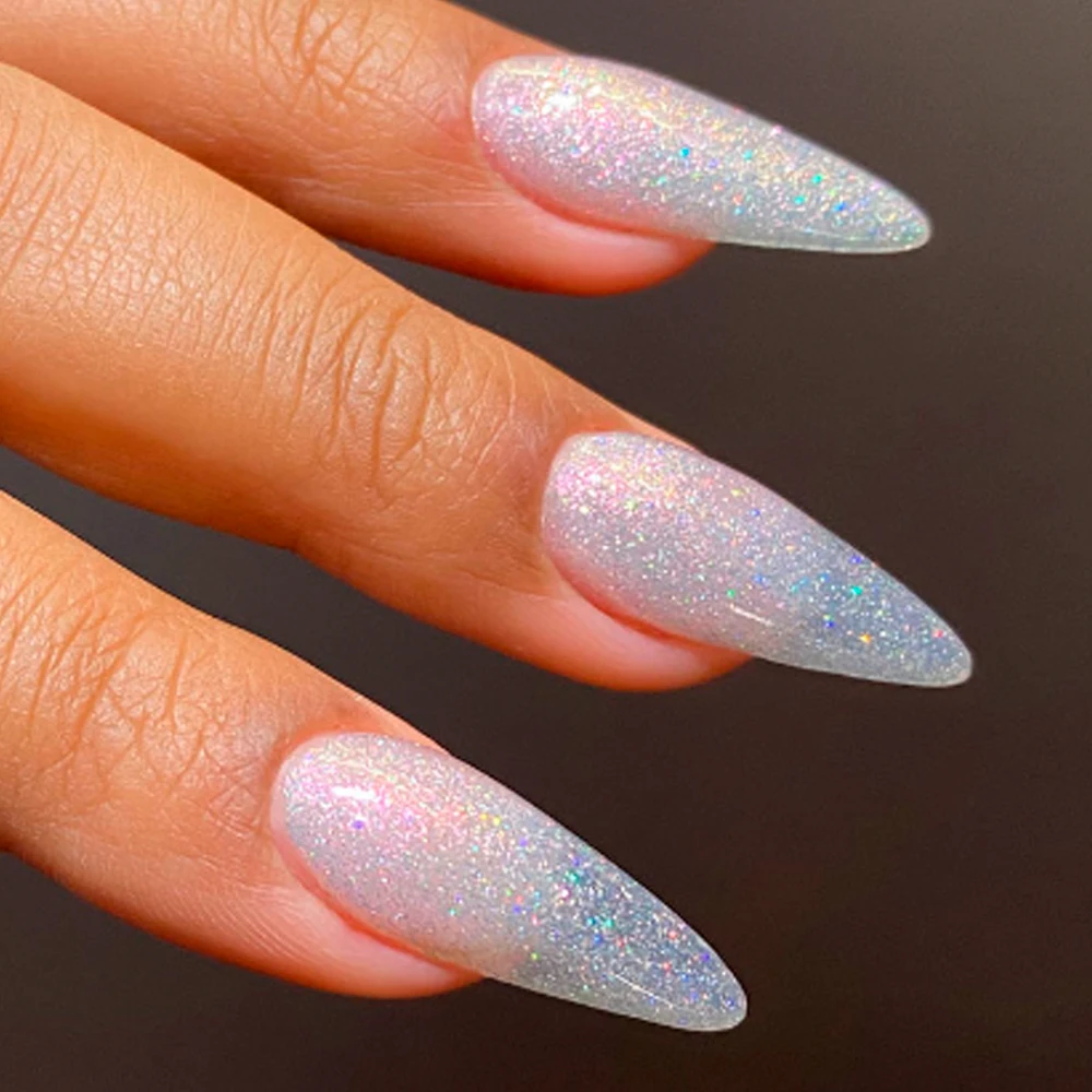 KODIES GEL Holographic Gel Nail Polish Laser Sparkling Glitter Gel Varnish Semi Permanent UV/LED Platinum Manicure Nail Art 4