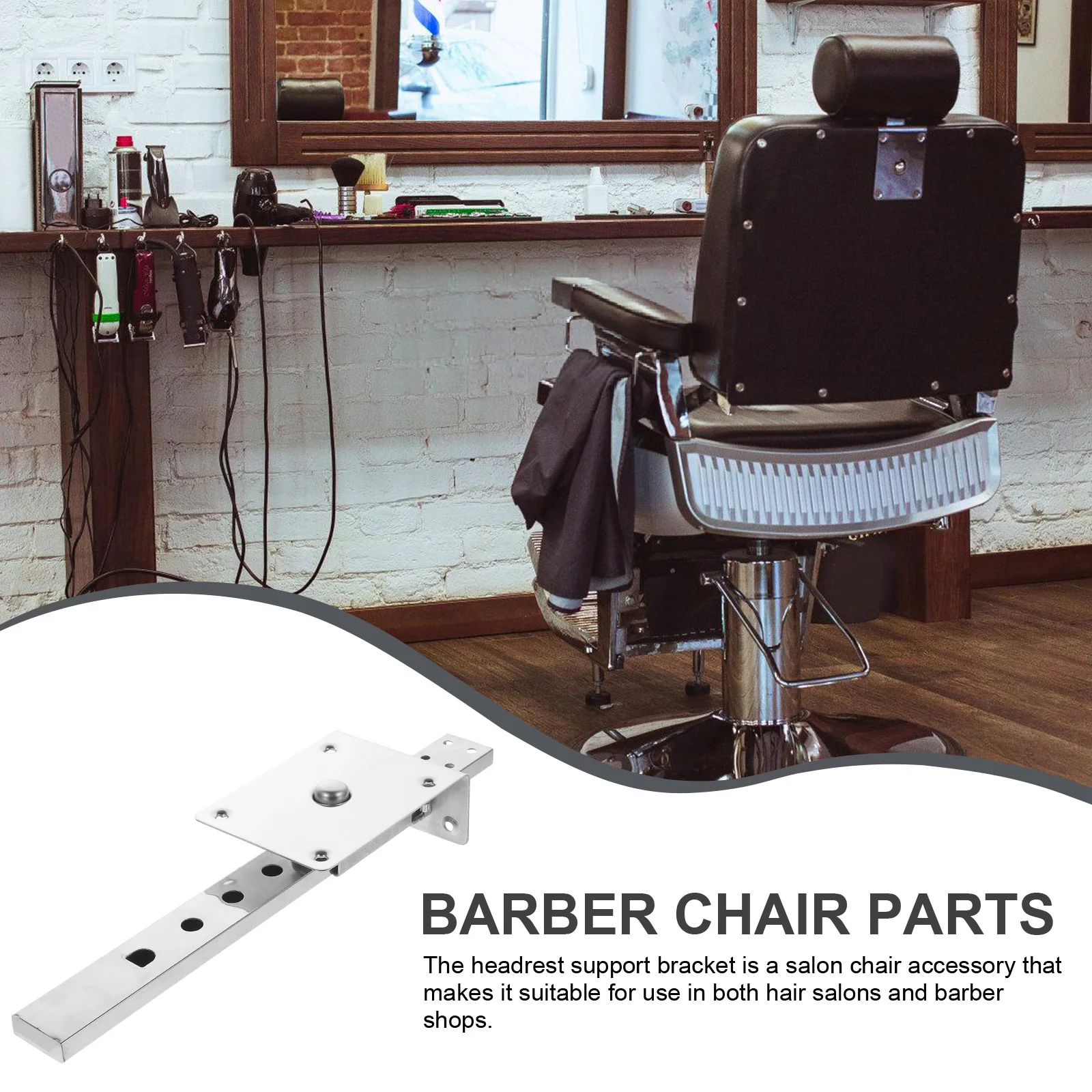 1pc Accessories Beauty Chair Lift Barber Chair Headrest Support Salon Bracket Replacement Barber Attachment Parts Salon
