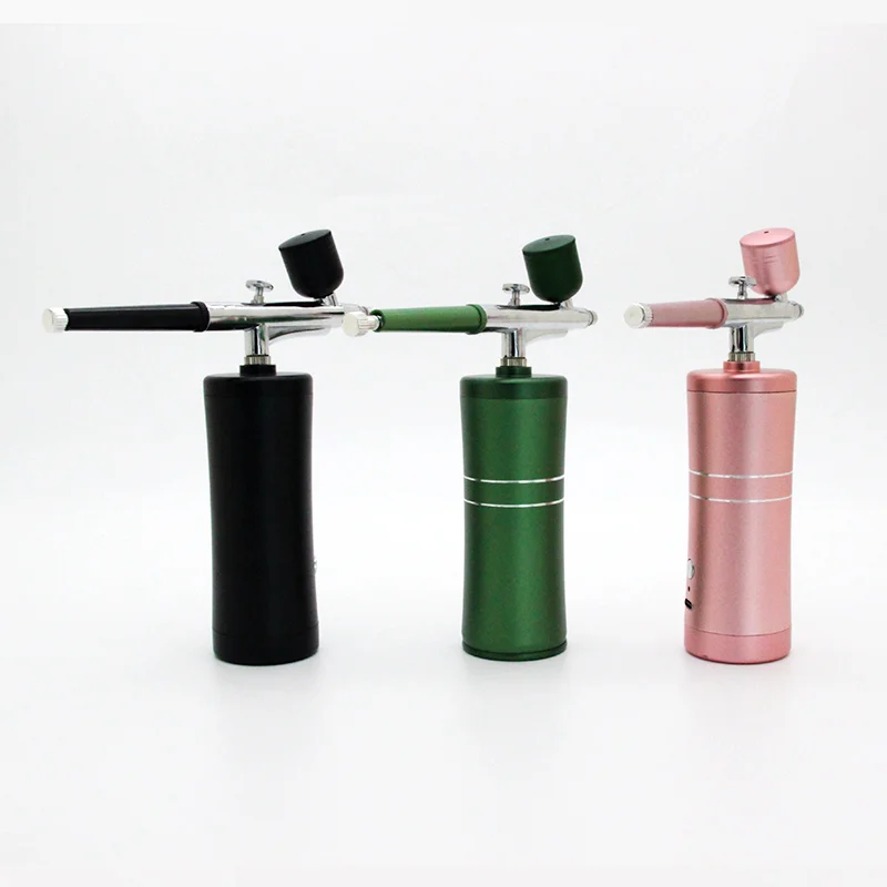 Airbrush Nail With Compressor Kit For Nails Art Paint Cake Crafts Nails Spray Nano Steam Gun Nail Art Tattoo Spray Gun Oxygen