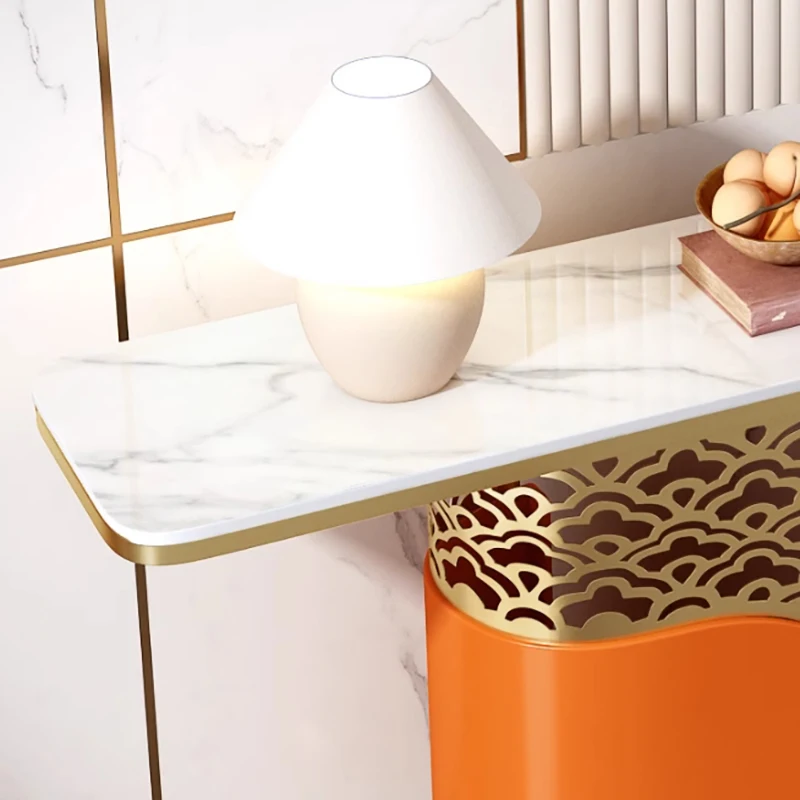 Tavoli Console di Lusso in Stile Nordico, Decorazione Moderna e Creativa, Eleganti Tavoli Console Glamour e Trendy per Ingresso e Soggiorno - immagine 5