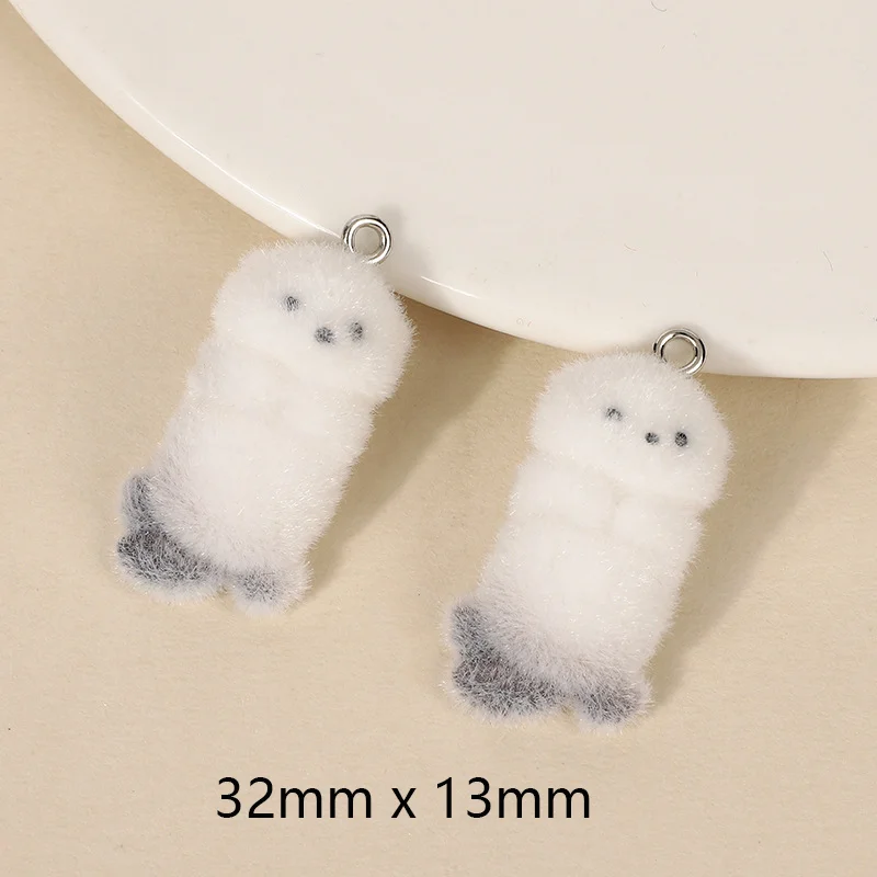 3D Flocking Resin Charms 5