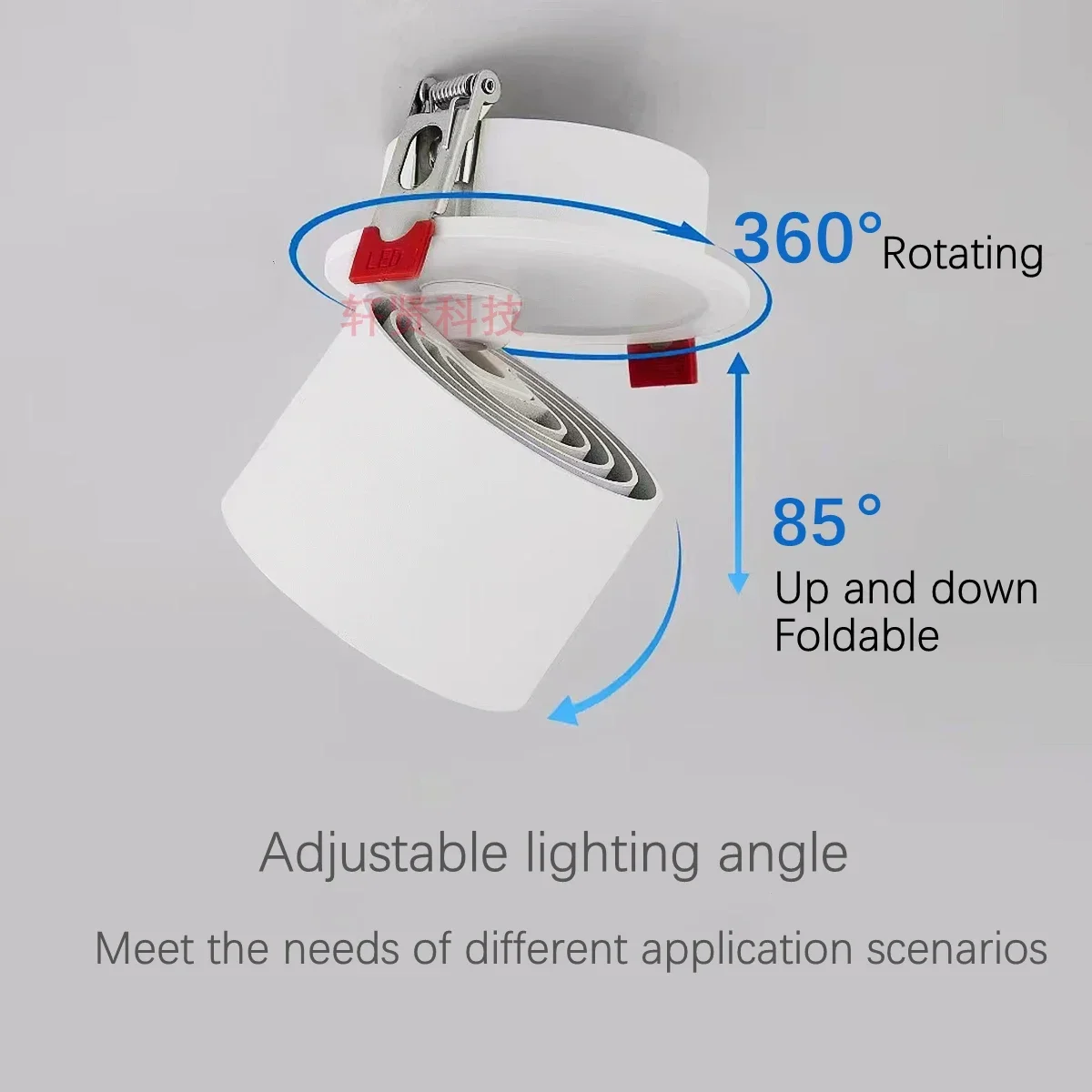 Recessed 360&deg; Rotatable COB Spot Light 7W 10W Dimmable Ceiling Lamp Living Room Bedroom Foldable Anti-Glare LED Downlight