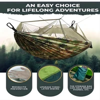 Portable Outdoor Camping Leisure Double Mosquito Net Hammocks  Garden Travel Tourist Nature Hike Sleeping Hanging Hammock Swing 5