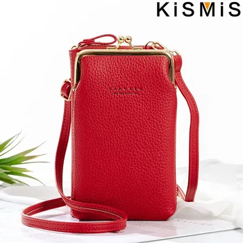 Women's Phone Crossbody Bags Girls PU Leather Large Capacity Portable Shoulder Bag Brand Ladies Purse Fashion Handbag 1