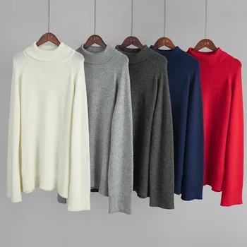 Women's Turtleneck Sweater Casual Fashion Female Knitted Woolen Thick Warm Baggy Knitted Pullover Top 2025 Autumn Winter 5