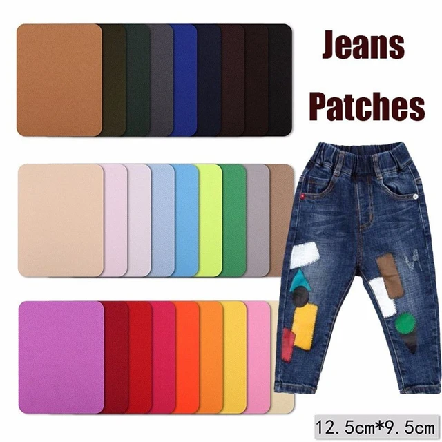 Iron Knee Patches Jeans, Fabric Patches Jeans