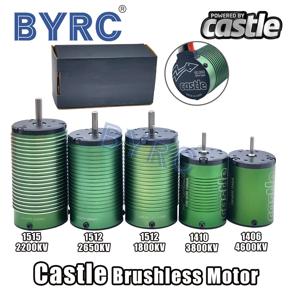 Castle15152200KV151218002650KV14103800KV14064600KVBrushless