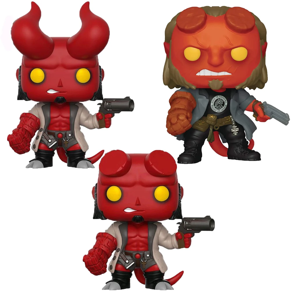 Funko Pop Comics Movies Hellboy #01 Con Giacca Hellboy (Con Corna) #01 Chase #750 (Camicia Bprd) Bprd Tee Giocattoli Da Collezione Per Bambini
