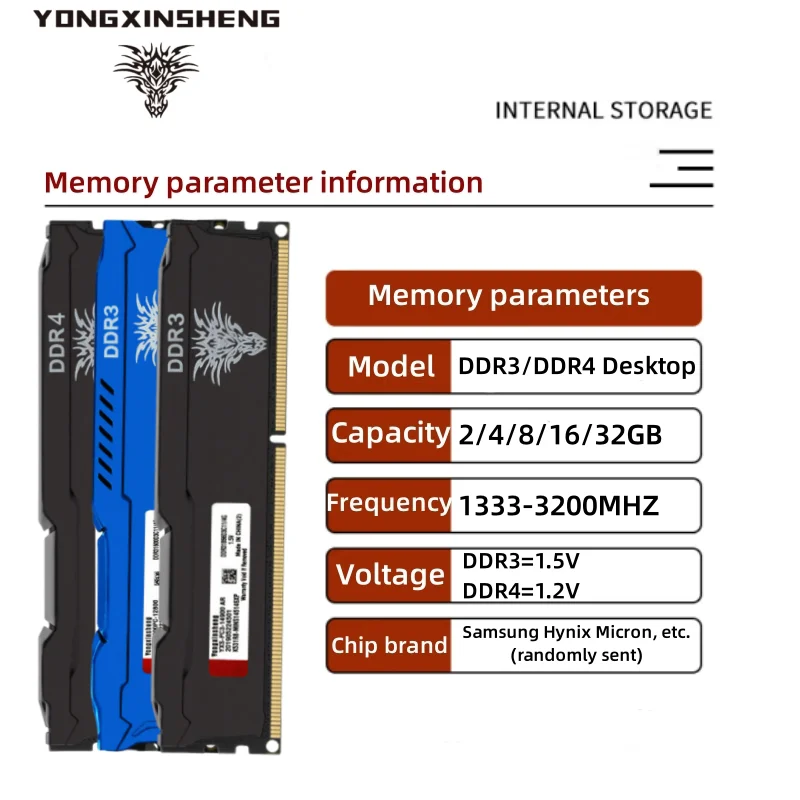 YONGXINSHENG Ram DDR3 4 ギガバイト 8 ギガバイト 2 ギガバイト