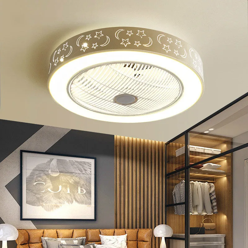 Modern Lighting Ceiling Fan Remote Control Ceiling Fan With Light For Kitchen Bedroom Restaurant Decor Dimmable Lamp