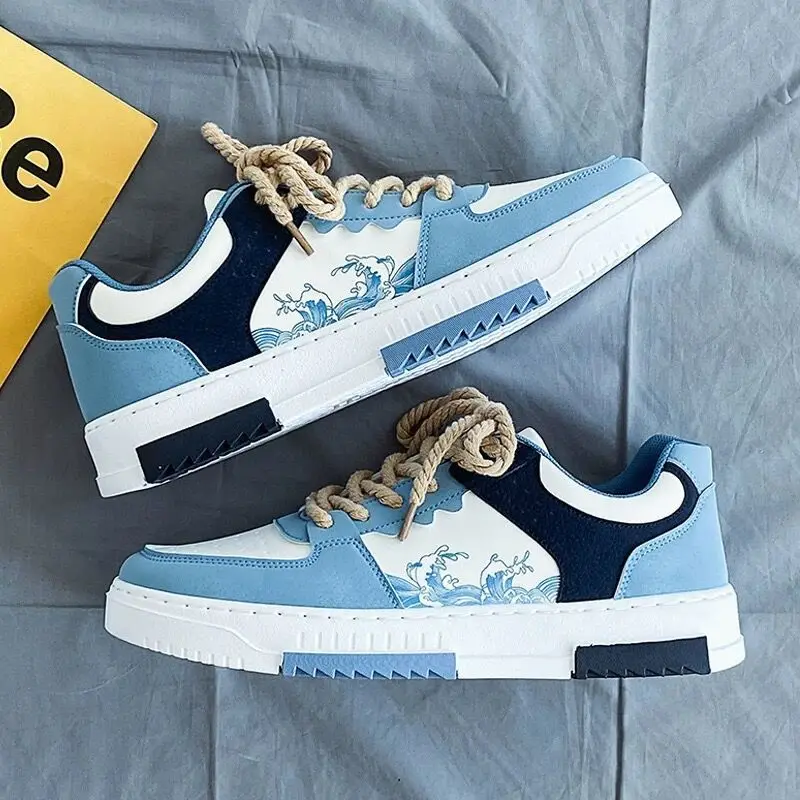 

Туфли для скейтборда для мужчин, модная и модная сетчатая повседневная обувь на плоской подошве со шнуровкой, летняя дышащая Спортивная обувь