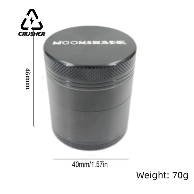CRUSHER 알루미늄 합금 수동 담배 연마기, 40mm, 4 층 건조 허브 스파이스 커터, 컴팩트 및 편리한 흡연 액세서리