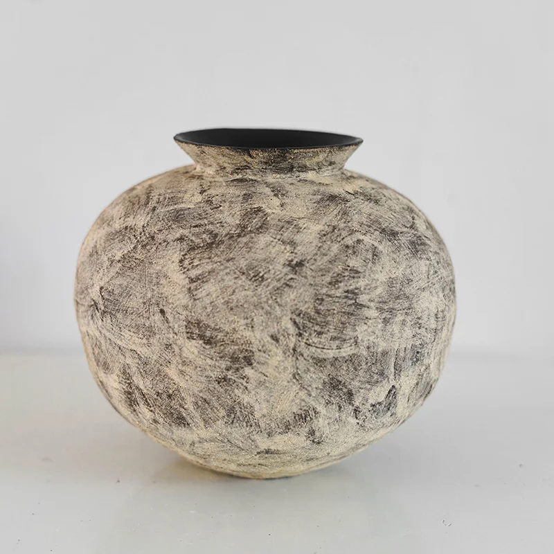 

Handmade Ceramic Light Luxury Dish Decoration Simple Home Neo Chinese Style Vase Flower Ware
