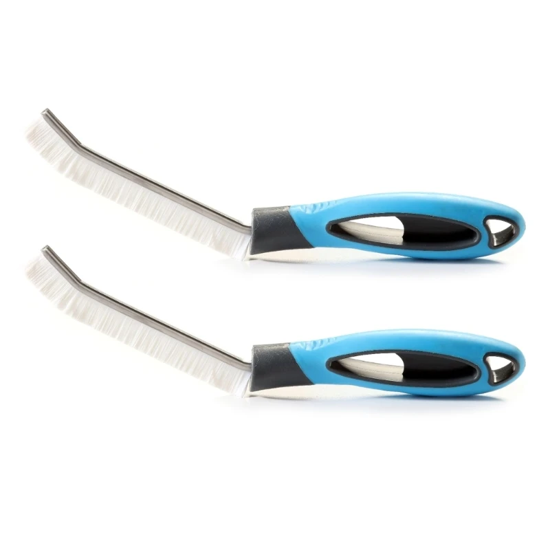 

2Pieces Crevice Cleaning Brush for Bathroom Gaps Brush Grout Cleaner Brush Tool 85AC