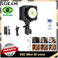 Sokani X60 Mini Portable LED Video Light Bi-Color COB Photographic Studio Light 2500K-9800K for TikTok Youtube Video Livestreami 1