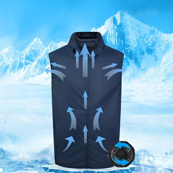 Summer Cooling Vest for Men and Women Lightweight Air Conditioned Hiking Work Clothes for High Temperature Outdoor Activities 2