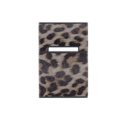 Elegant Multicolor Leather Cigarette Case and Pouch (GRAY)