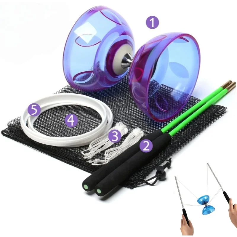 Portable Diabolo Chinese Yoyo Diabolo Set Portable Fitness Gear For Adults Kids Elderly Outdoor Indoor Agility Exercise