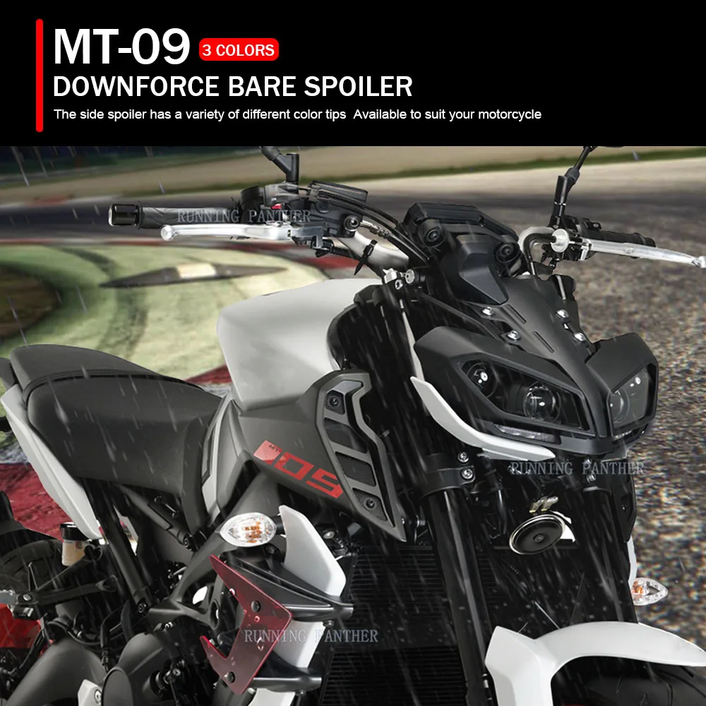 

Детали для мотоциклов Yamaha MT09 MT 09 MT-09 с боковым и нижним усилием обнаженные Спойлеры с фиксированным крылом Обтекатели крыльев 2017 - 2020