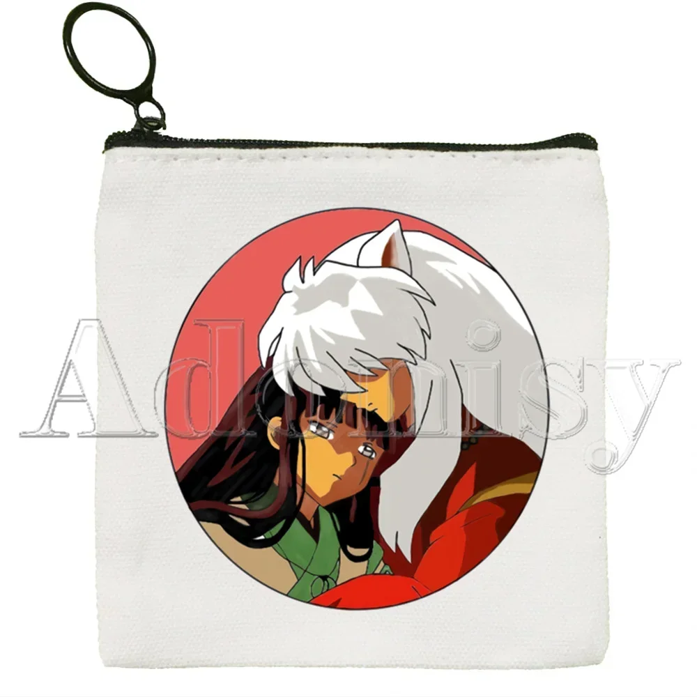 

Феодальный демон Inuyasha Higurashi, маленькая квадратная сумка для монет, маленькая карточка для ключей, клатч для монет, сумка для ключей на молнии