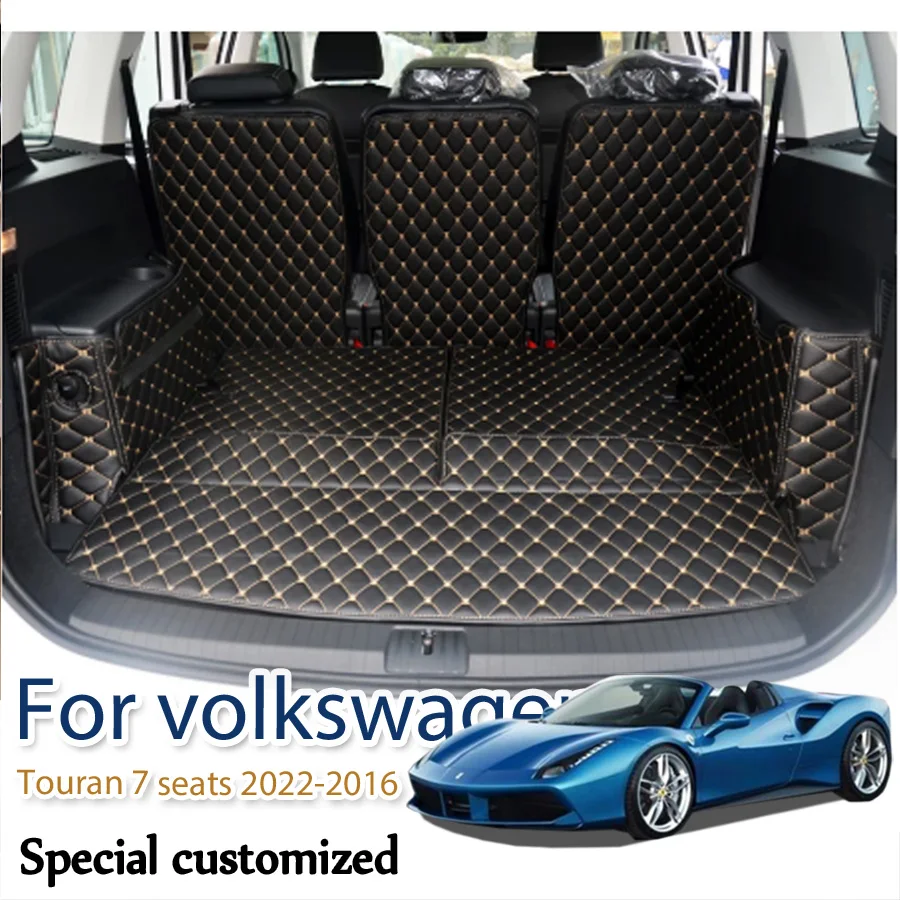 

Best quality! Special car trunk mats for Volkswagen Touran 7 seats 2022-2016 boot carpets cargo liner styling luggage covers