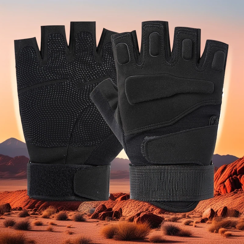 1Pair Outdoor Sports All Finger Gloves Men Sturdy Breathable Protective Tactical Gloves Anti Slip Cycling sport gloves