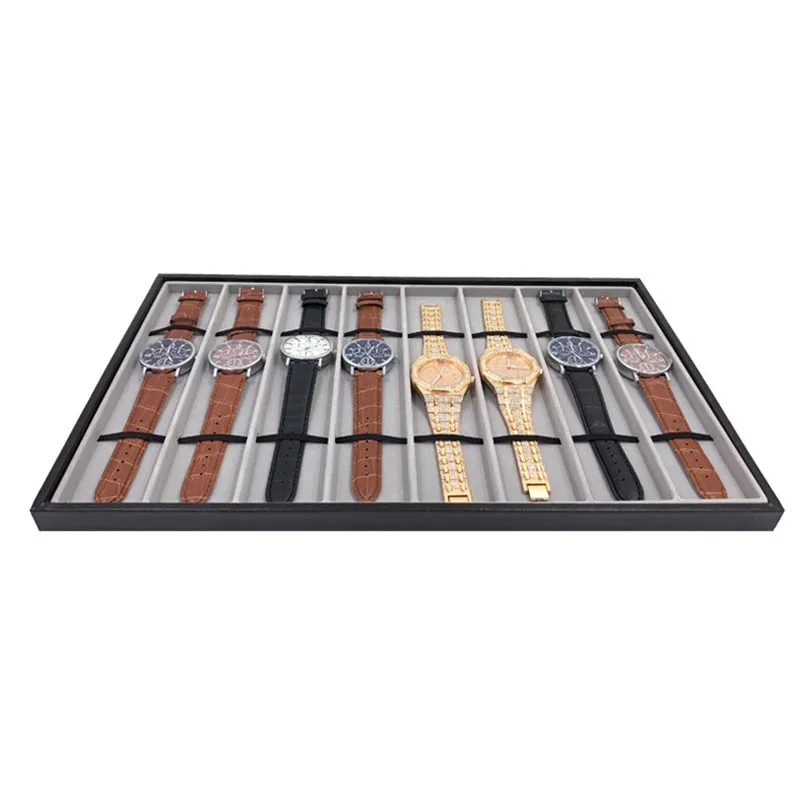 Leather Watch Organizer Tray Mechanical Wrist Watch Storage Box Case Watches Display Collection Accessories Gift Ides for Men