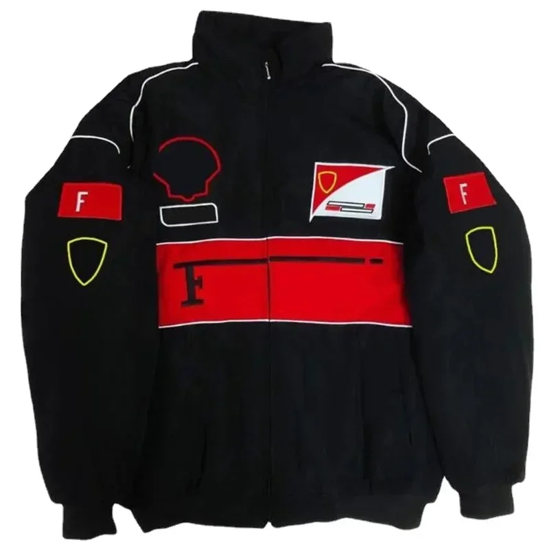 Embroidery Riding Suit Men American Racing Suit Jackets F1 Motorcycle Locomotive Coat Loose Casual Cotton Women Clothes cotton jacket