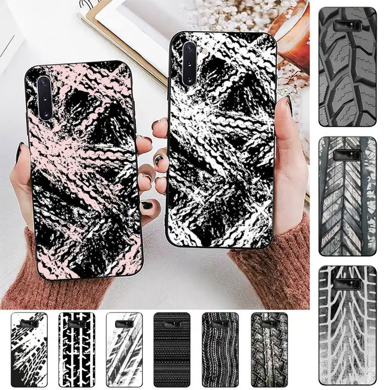 Tire marks Phone Case for Samsung Note 5 7 8 9 10 20 pro plus lite