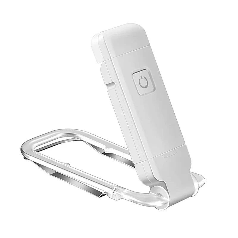 USB Rechargeable Adjustable Brightness LED Clip-On Bookmark Reading Light