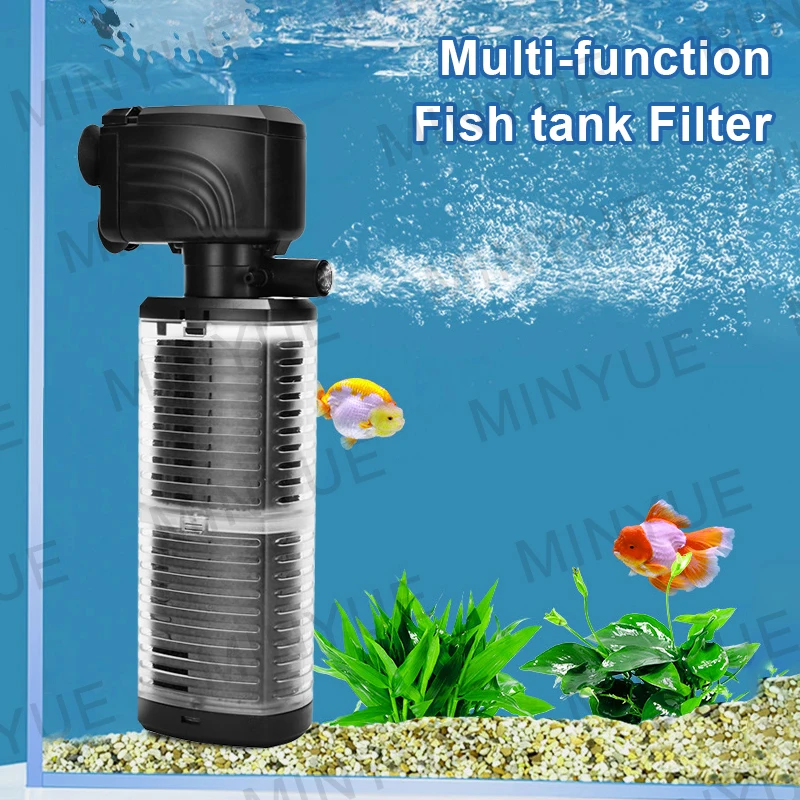 SilentFishTankFilterforAquariumbombadeguasubmersvelEsponja