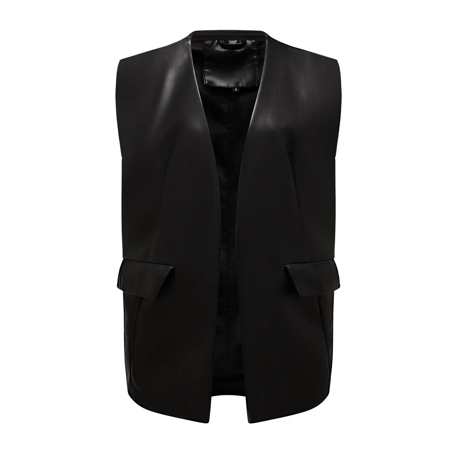 Strip Leather Drape Front Black Jacket – Estell Boutique