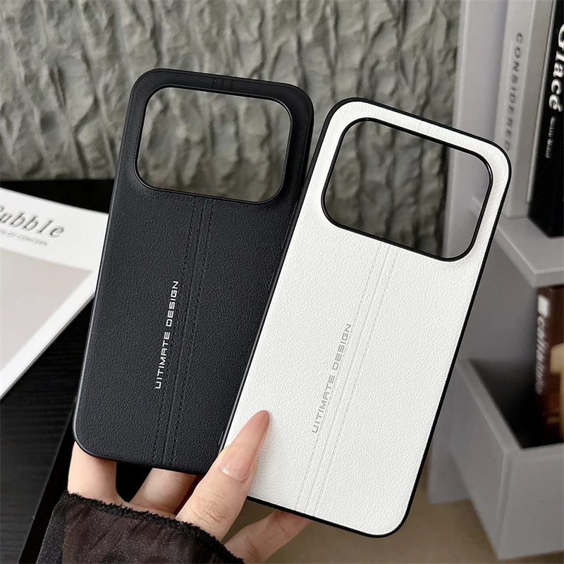 Luxury Silicone PU Leather Shockproof Bumper Case - Simple Shell Back Cover