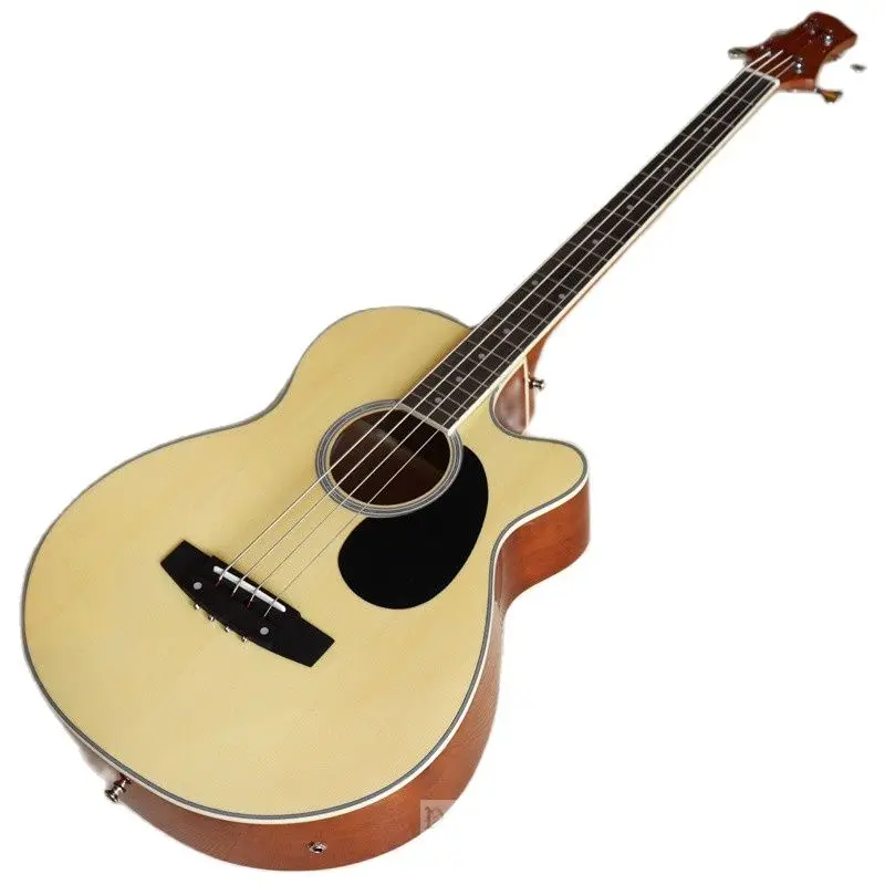 4 String Acoustic Electric Bass Guitar 43 Inch Acoustic Bass Guitar Cutaway Design 21 Frets High Gloss with EQ acoustic electric guitar,acoustic guitar