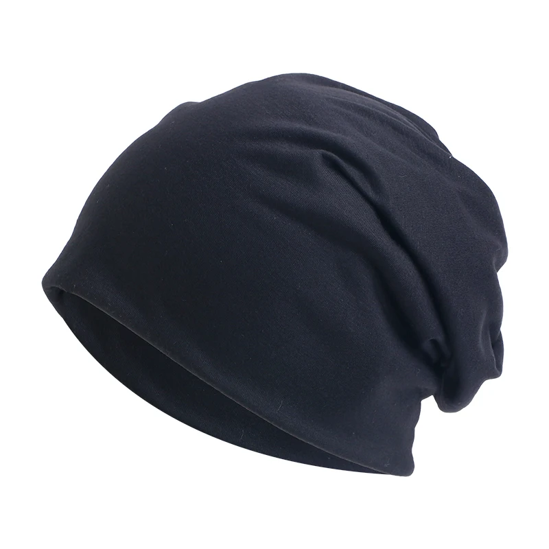 Neue Beanie-Mütze für Damen und Herren, Herbst und Winter, elastisch, lässig, einfarbig, Slouchy Chemo-Kappe – Detail 9