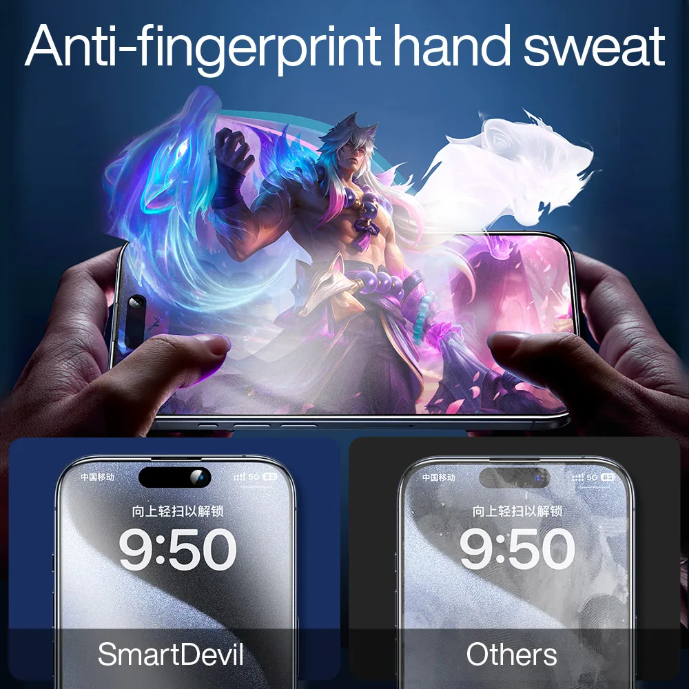 Matte Tempered Glass Screen Protector with Green Light Eye Protection