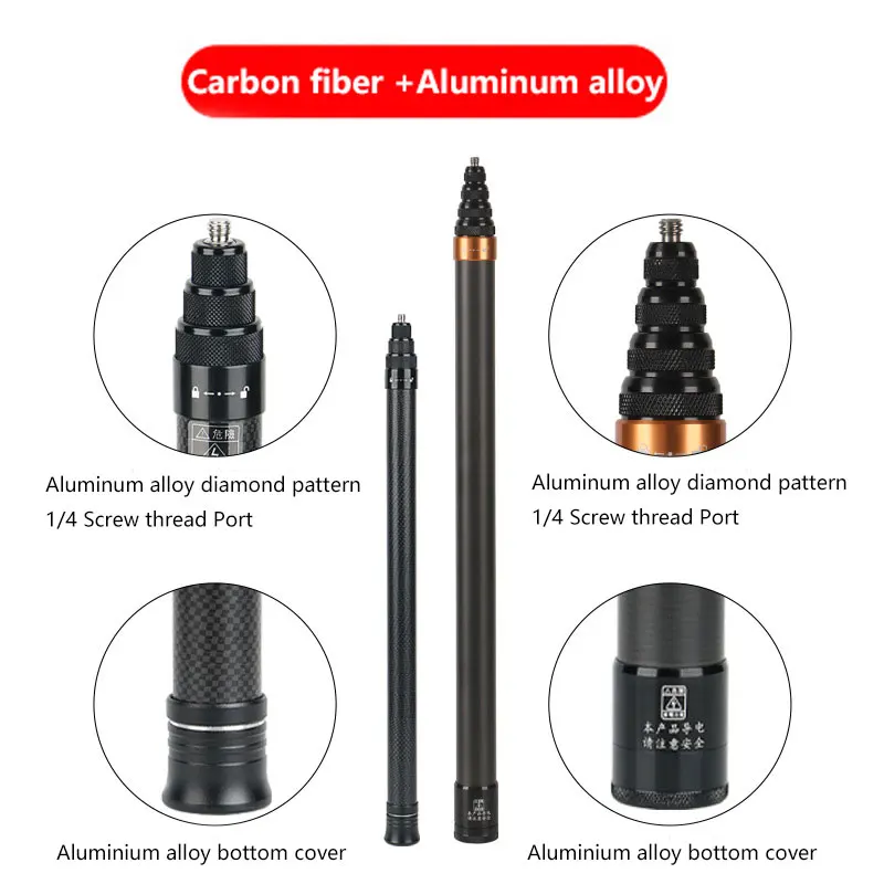 Invisible Selfie Stick For Insta360 X4/Insta360 X3/Action/Gopro Carbon Fiber 3M Invisible Extended Edition Selfie Stick