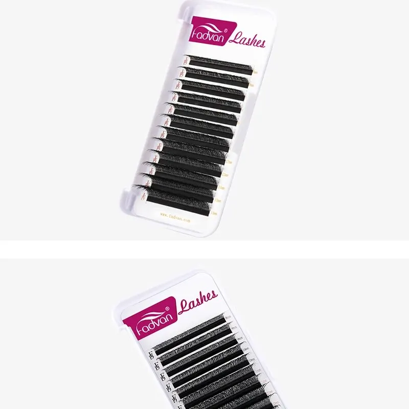 FADVAN 6D/8D W-Form (doppelte Schichten 4D/3D-W-Form) C/D/L Curl Wimpernverlängerung Natürliches weiches Volumen Fan Lash Vorgefertigte Wimpern – Detail 8