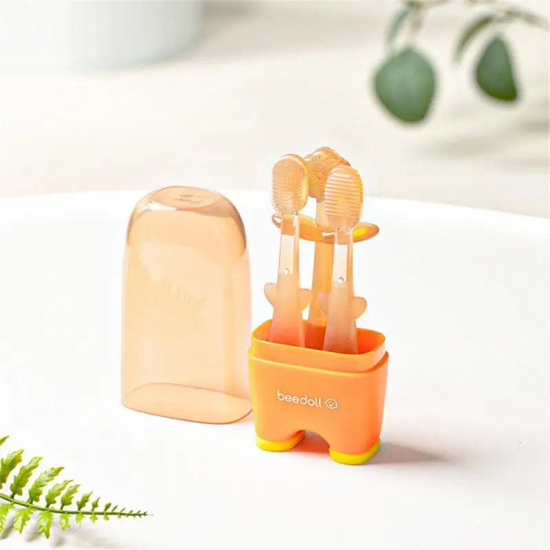 

Toddler Toothbrush Bpa Free Durable And Flexible Promoting Oral Hygiene Easy To Grip Safe And Soft Baby Soft Bristle Toothbrush