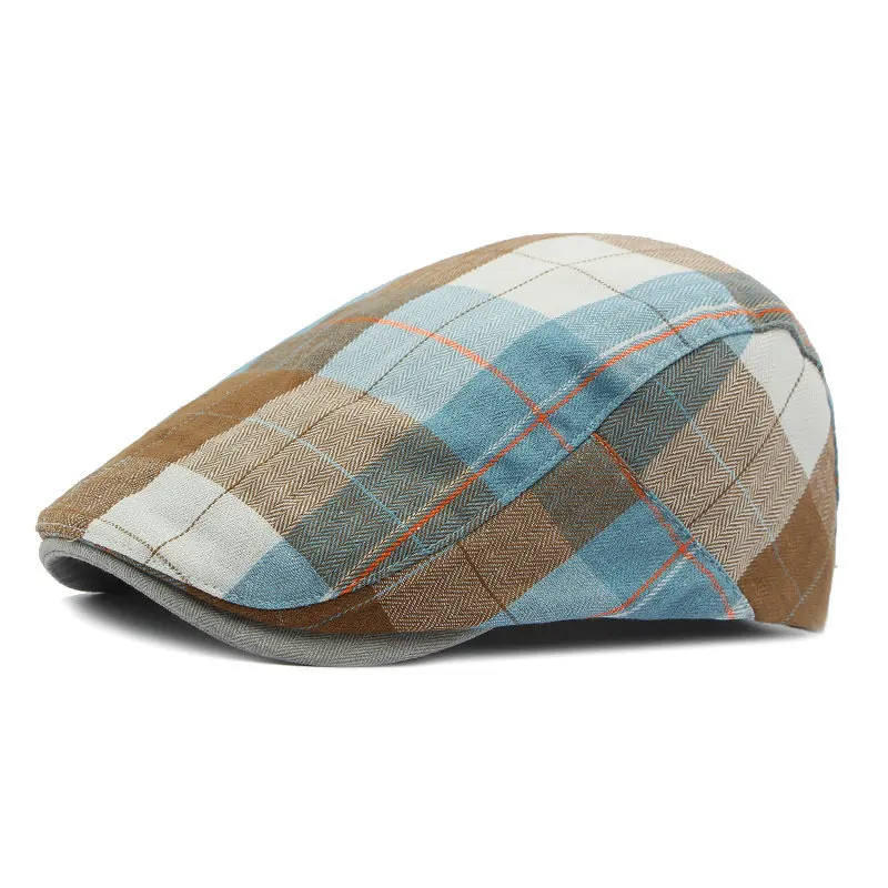 Four Seasons Polyester Print Newsboy Caps Flat Peaked Cap Men and Women Painter Beret Hats 135 beret hat newsboy cap newsboy hat