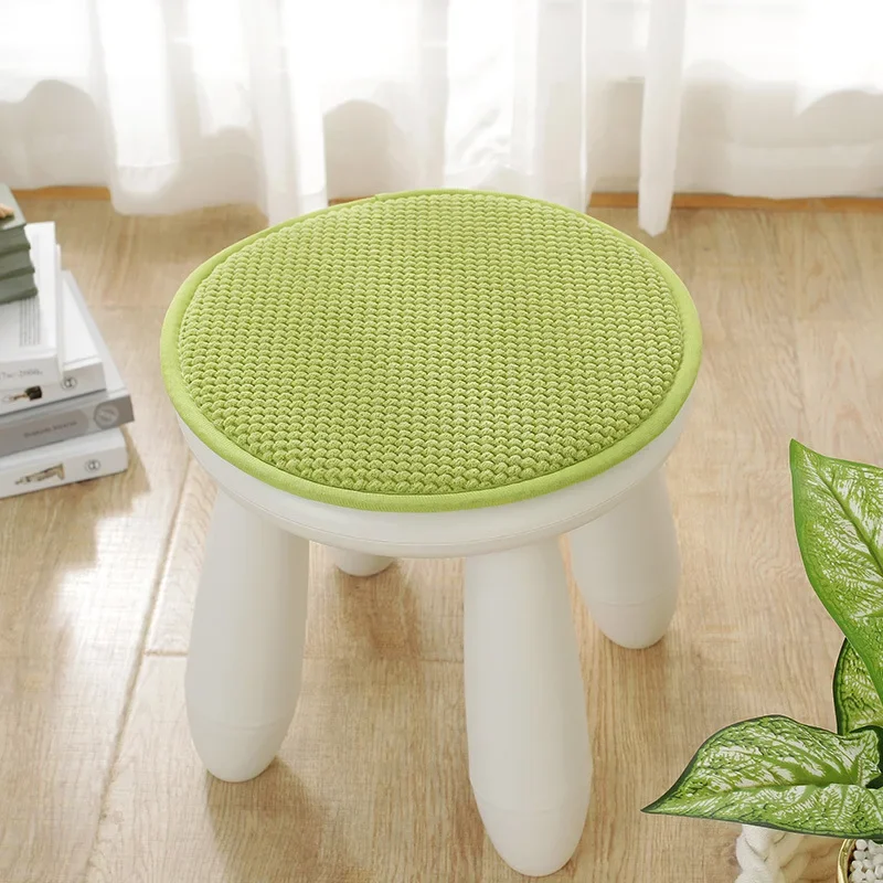 Round cushion solid color thickened non-slip chair cushion home small round stool student dormitory chair stool ass cushion 4
