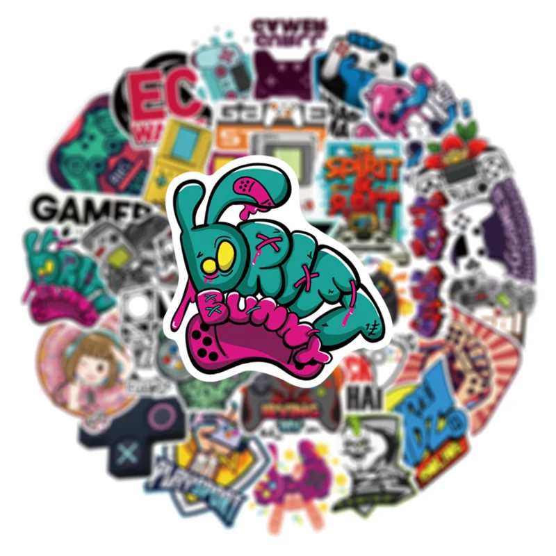 10/25/50pcs Retro Vintage Video Game Stickers Cartoon for Skateboard Laptop Motorcycle Pad Phone Luggage Water Bottle Car - 6
