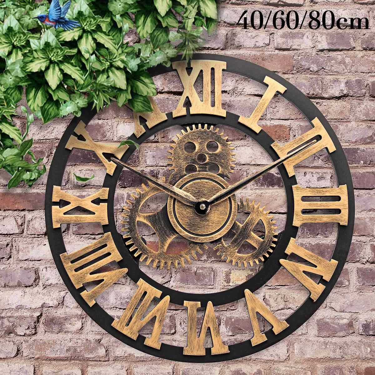 

Industrial Gear Wall Clock Decorative Retro Silent Mechanical Clock Industrial Age Style Room Decoration Wall Art Home Decor