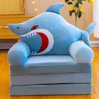 H Foldable Kids Sofa Backrest Armchair 2 In 1 Foldable Children Sofa Cute Cartoon Lazy Sofa Children Flip Open Seat Cushion 2