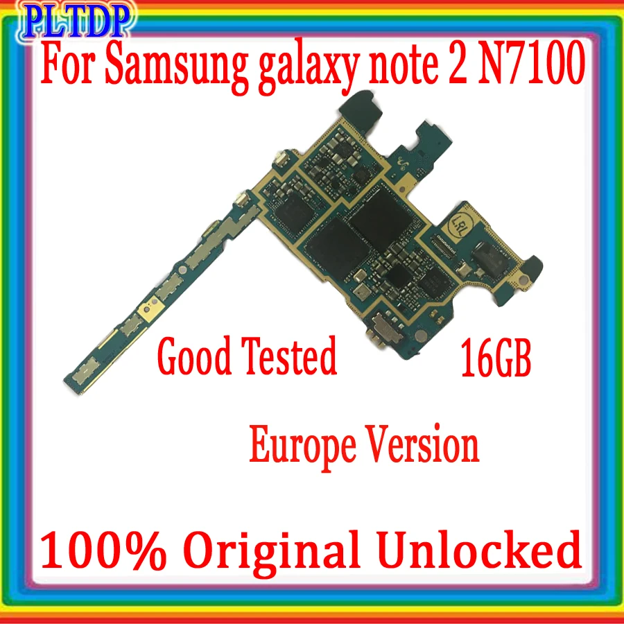 

Original Unlocked MainBoard 16GB For Samsung Galaxy Note 2 N7100 Motherboard Android System Full Tested Logic Board Good Working