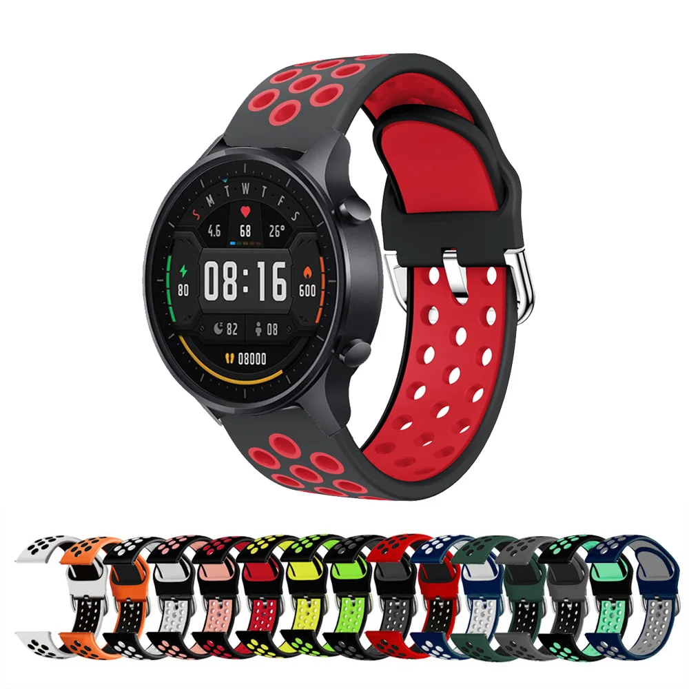 

Ремешок силиконовый для Xiaomi Watch Color 2, сменный спортивный браслет для смарт-часов Mi Watch S1 Pro/Active, 22 мм