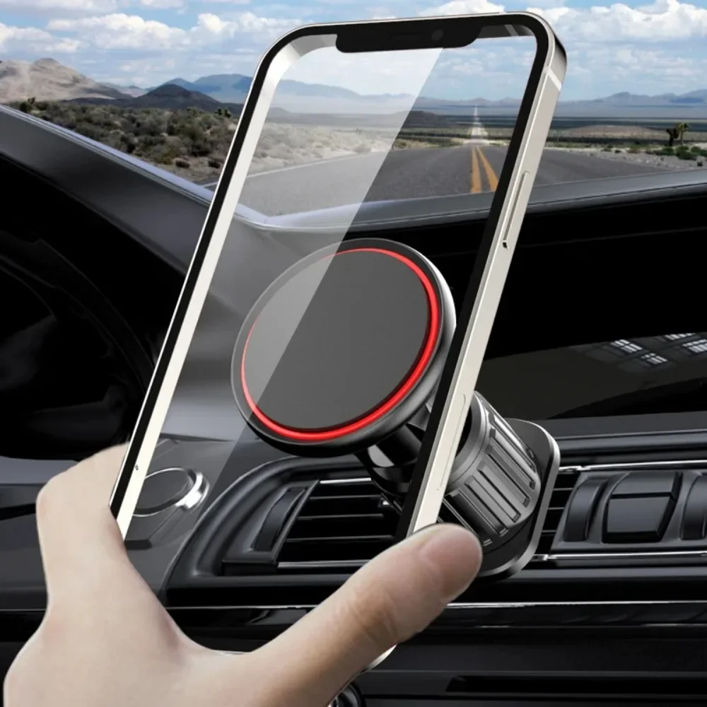 Magnetic Car Phone Holder 360&deg; Rotation Car Air Vent Clip Strong Magnet Mobile Cellphone Stand for iPhone Xiaomi Samsung